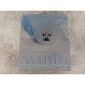 NEW Vanishing Act Harp Seal Pup 550 Piece Camouflage Jigsaw Puzzle Art Wolfe